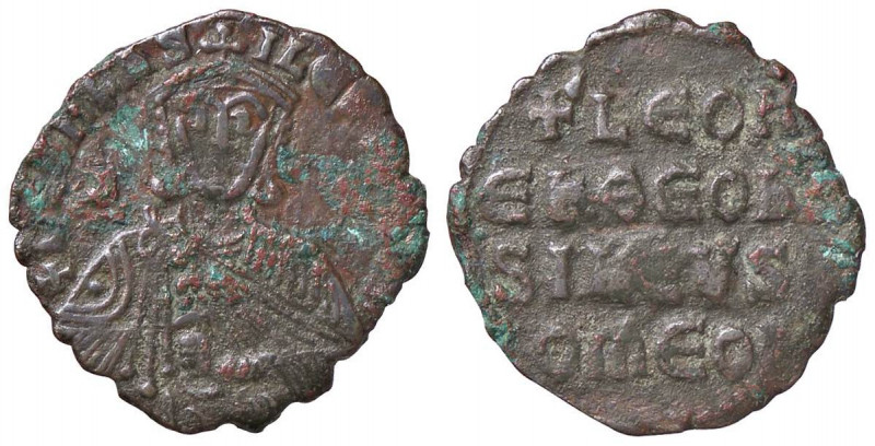BIZANTINE - Leone VI e Alessandro (886-908) - Follis Ratto 1873; Sear 1729 (AE g...