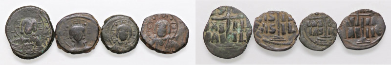 BIZANTINE - Romano III (1028-1034) - Follis (attribuito) Sear 1823 AE Lotto di 4...