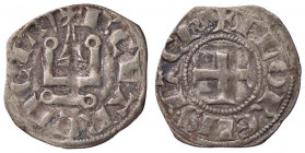 LE CROCIATE - CHIARENZA - Florent de Hainaut (1289-1297) - Denaro tornese Gamb. 205 (MI g. 0,68)
 
BB