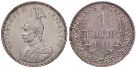 ESTERE - AFRICA ORIENTALE TEDESCA - Guglielmo II (1888-1918) - Rupia 1911 J Kr. 10 AG
 
BB+