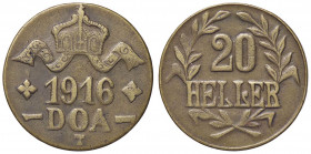 ESTERE - AFRICA ORIENTALE TEDESCA - Guglielmo II (1888-1918) - 20 Heller 1916 T Kr. 15a BT
 
BB+