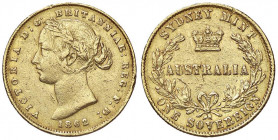 ESTERE - AUSTRALIA - Vittoria (1837-1901) - Sterlina 1862 Kr. 4 R (AU g. 7,94)
 
qBB