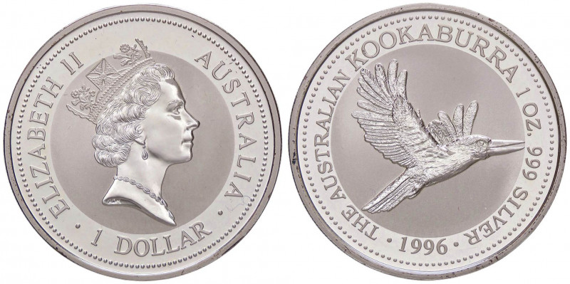 ESTERE - AUSTRALIA - Elisabetta II (1952) - Dollaro 1996 - Kookaburra AG
 
FS