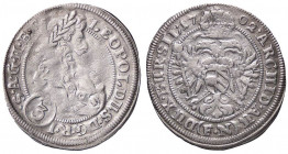 ESTERE - AUSTRIA - Leopoldo I (1658-1705) - 3 Kreuzer 1702 FN Kr. 122 MI
 
BB/BB+