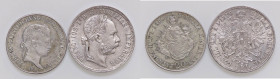 ESTERE - AUSTRIA - Francesco Giuseppe (1848-1916) - Fiorino 1879 A Kr. 2222 AG Assieme a 20 kr. 1840 - Lotto di 2 monete
 Assieme a 20 kr. 1840 - Lot...