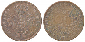 ESTERE - AZZORRE - Maria II (1834-1853) - 20 Reis 1843 Kr. 12 CU
 
qBB