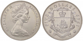 ESTERE - BAHAMAS - Elisabetta II (1952) - 5 Dollari 1969 Kr. 10 AG
 
bello SPL