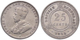 ESTERE - HONDURAS BRITANNICO - Giorgio V (1910-1936) - 25 Cents 1911 Kr. 17 R AG
 
qBB