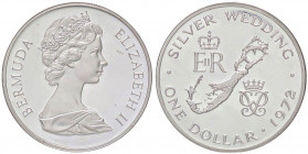 ESTERE - BERMUDA - Elisabetta II (1952) - Dollaro 1972 - Nozze d'argento Kr. 22a AG In confezione
 In confezione
FS