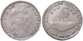 ESTERE - BOLIVIA - Repubblica (1825) - 4 Soles 1830 JL Kr. 96a.1 AG
 
BB