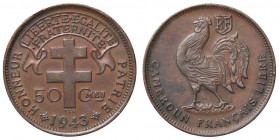 ESTERE - CAMERUN - Repubblica - 50 Centimes 1943 Kr. 15 CU
 
qSPL