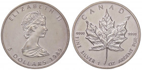 ESTERE - CANADA - Elisabetta II (1952) - 5 Dollari 1989 Kr. 163 AG
 
FDC