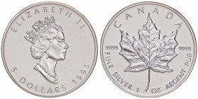 ESTERE - CANADA - Elisabetta II (1952) - 5 Dollari 1995 Kr. 187 AG
 
FDC