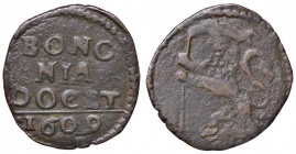 ZECCHE ITALIANE - BOLOGNA - Paolo V (1605-1621) - Quattrino 1609 CNI 3; Munt. 204b R CU
 
qBB/BB