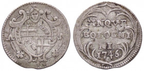 ZECCHE ITALIANE - BOLOGNA - Benedetto XIV (1740-1758) - Carlino 1746 CNI 52; Munt. 231f AG
 
qBB