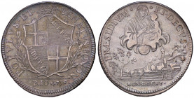 ZECCHE ITALIANE - BOLOGNA - Governo Popolare (1796-1797) - Scudo 1796 Pag. 34/34d; Mont. 27/31 RR AG II tipo Montatura abilmente rimossa
 II tipo - M...