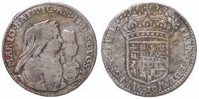 SAVOIA - Vittorio Amedeo II (reggenza, 1675-1680) - Mezza lira 1677 MIR 839c R AG
 
MB-BB