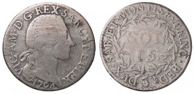 SAVOIA - Vittorio Amedeo III (1773-1796) - 15 Soldi 1794 Mont. 374 MI
 
MB