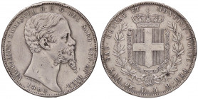 SAVOIA - Vittorio Emanuele II (1849-1861) - 5 Lire 1860 T Pag. 389; Mont. 60 RR AG Lucidata
 Lucidata
meglio di MB