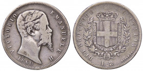 SAVOIA - Vittorio Emanuele II Re eletto (1859-1861) - 2 Lire 1860 B Pag. 435; Mont. 109 RR AG
 
meglio di MB