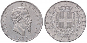 SAVOIA - Vittorio Emanuele II Re d'Italia (1861-1878) - 5 Lire 1871 M Pag. 492; Mont. 175 AG Colpetti
 Colpetti
BB+