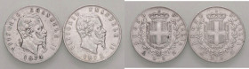 SAVOIA - Vittorio Emanuele II Re d'Italia (1861-1878) - 5 Lire 1872 e 1874 M AG Lotto di 2 monete
 Lotto di 2 monete
qBB