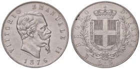 SAVOIA - Vittorio Emanuele II Re d'Italia (1861-1878) - 5 Lire 1876 R Pag. 501; Mont. 188 AG Abilmente lavata
 Abilmente lavata
qSPL