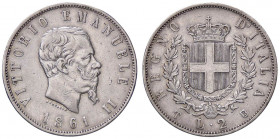 SAVOIA - Vittorio Emanuele II Re d'Italia (1861-1878) - 2 Lire 1861 T Stemma Pag. 504; Mont. 192 RRR AG Ex asta Artemide LIV, lotto 805
 Ex asta Arte...