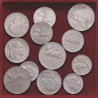 REPUBBLICA ITALIANA - Repubblica Italiana (monetazione in lire) (1946-2001) - Serie 1948-1950 12 valori delle tre annate
 12 valori delle tre annate ...
