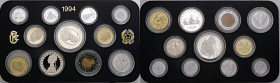 REPUBBLICA ITALIANA - Repubblica Italiana (monetazione in lire) (1946-2001) - Serie zecca 1994 Mont. 31 In confezione - 11 valori
 In confezione - 11...