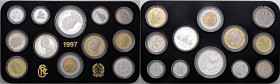 REPUBBLICA ITALIANA - Repubblica Italiana (monetazione in lire) (1946-2001) - Serie zecca 1997 Mont. 34 In confezione - 12 valori
 In confezione - 12...