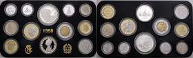 REPUBBLICA ITALIANA - Repubblica Italiana (monetazione in lire) (1946-2001) - Serie zecca 1998 Mont. 35 In confezione - 12 valori Priva del cartone es...