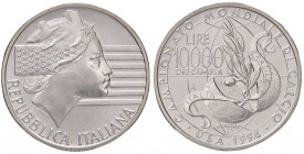 REPUBBLICA ITALIANA - Repubblica Italiana (monetazione in lire) (1946-2001) - 10.000 Lire 1994 - Mondiali di calcio Mont. 47 AG In confezione
 In con...