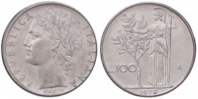 REPUBBLICA ITALIANA - Repubblica Italiana (monetazione in lire) (1946-2001) - 100 Lire 1978 AC Conio lievemente decentrato
 Conio lievemente decentra...