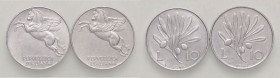 REPUBBLICA ITALIANA - Repubblica Italiana (monetazione in lire) (1946-2001) - 10 Lire 1948 e 1950 IT Lotto di 2 monete
 Lotto di 2 monete
SPL÷qFDC
