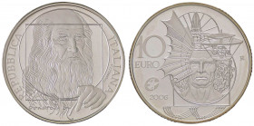 REPUBBLICA ITALIANA - Repubblica Italiana (monetazione in euro) (2002) - 10 Euro 2006 - Leonardo AG In confezione
 In confezione - 
FS
