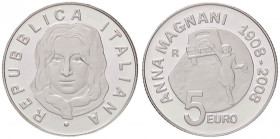 REPUBBLICA ITALIANA - Repubblica Italiana (monetazione in euro) (2002) - 5 Euro 2008 - Anna Magnani AG In confezione
 In confezione - 
FS