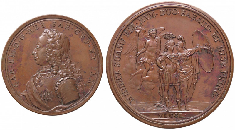 MEDAGLIE - SAVOIA - Carlo Emanuele III (1730-1773) - Medaglia 1750 - Nozze del f...