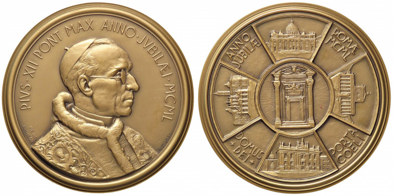 MEDAGLIE - PAPALI - Pio XII (1939-1958) - Medaglia 1950 - Quattro basiliche AE Ø...
