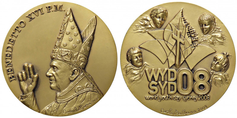 MEDAGLIE - PAPALI - Benedetto XVI (2005-2013) - Medaglia 2008 - Sydney, giornata...