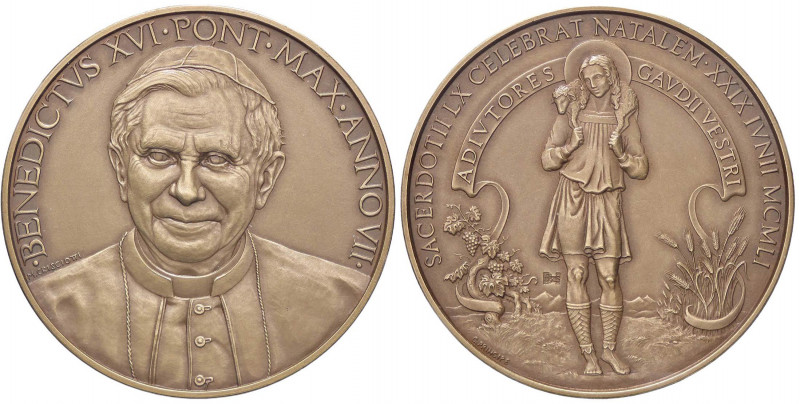 MEDAGLIE - PAPALI - Benedetto XVI (2005-2013) - Medaglia A. VII Mont. 7 AE In co...