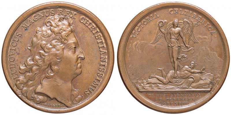 MEDAGLIE ESTERE - FRANCIA - Luigi XIV (1643-1715) - Medaglia 1694 AE Ø 41
 
be...