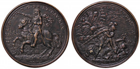 MEDAGLIE - Roma - Luigi XIV (1643-1715) - Medaglia Contro gli Ugonotti Forrer II S: 403 R AE Opus: Hamerani Ø 43
 
BB+