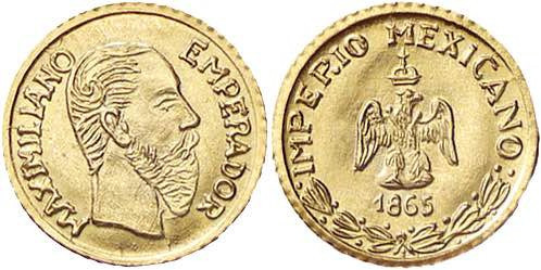 MEDAGLIE ESTERE - MESSICO - Repubblica (1823) - Medaglia Peso 1861 (AU g. 0,2) Ø...