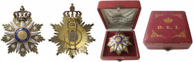 MEDAGLIE ESTERE - PORTOGALLO - Joao VI (1816-1826) - Onorificenza Ordine dell' Immacolata Concessine MD Ø 75 In scatola con la chiusura che non chiude...
