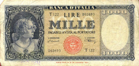 CARTAMONETA - BANCA d'ITALIA - Repubblica Italiana (monetazione in lire) (1946-2001) - 1.000 Lire - Medusa 1947 (2) e 1959 Lotto di 3 biglietti
 Lott...