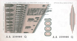 CARTAMONETA - BANCA d'ITALIA - Repubblica Italiana (monetazione in lire) (1946-2001) - 1.000 Lire - Marco Polo 16/03/1982 Alfa manca; Lireuro 57AA RR ...