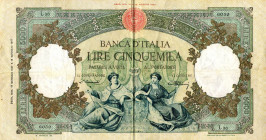 CARTAMONETA - BANCA d'ITALIA - Repubblica Italiana (monetazione in lire) (1946-2001) - 5.000 Lire - Rep. Marinare (medusa) 17/01/1947 Alfa 781; Lireur...