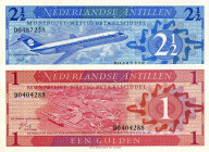 CARTAMONETA ESTERA - ANTILLE OLANDESI - Juliana (1948-1980) - 2,5 Gulden 08/09/1970 Pick 21 Assieme a gulden - Lotto di 2 monete
 Assieme a gulden - ...