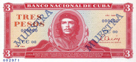 CARTAMONETA ESTERA - CUBA - Repubblica - 3 Pesos 1984 MUESTRA
 
FDS